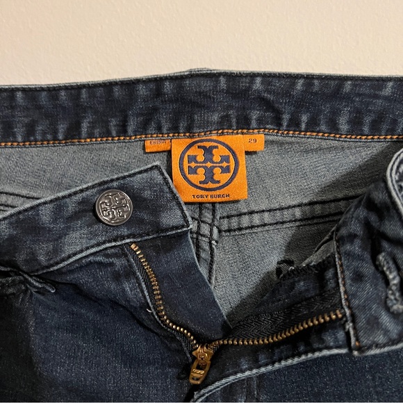 Tory Burch Marlien Leggings Blue Jeans - Picture 7 of 13